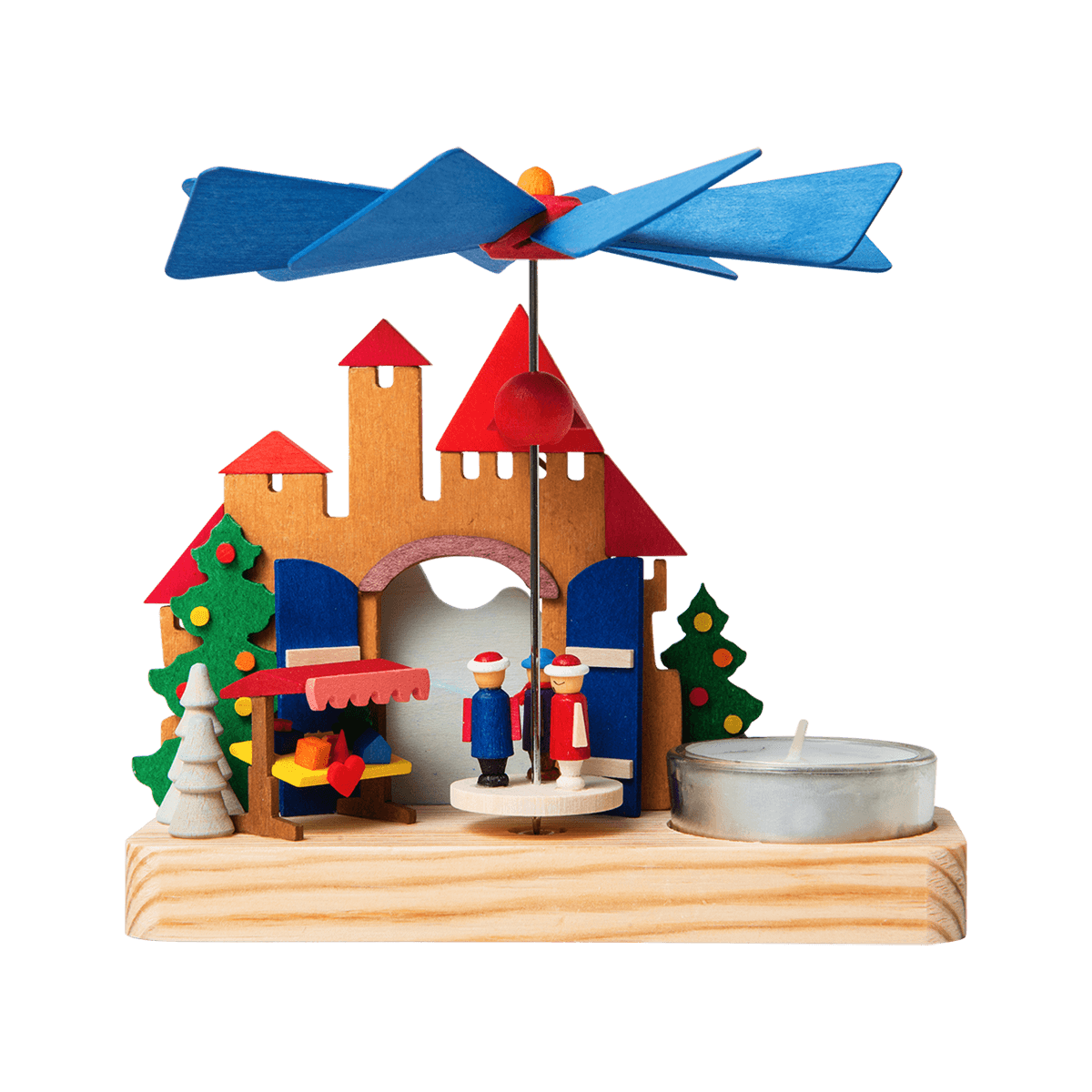 Teelichtpyramide Weihnachtsmarkt