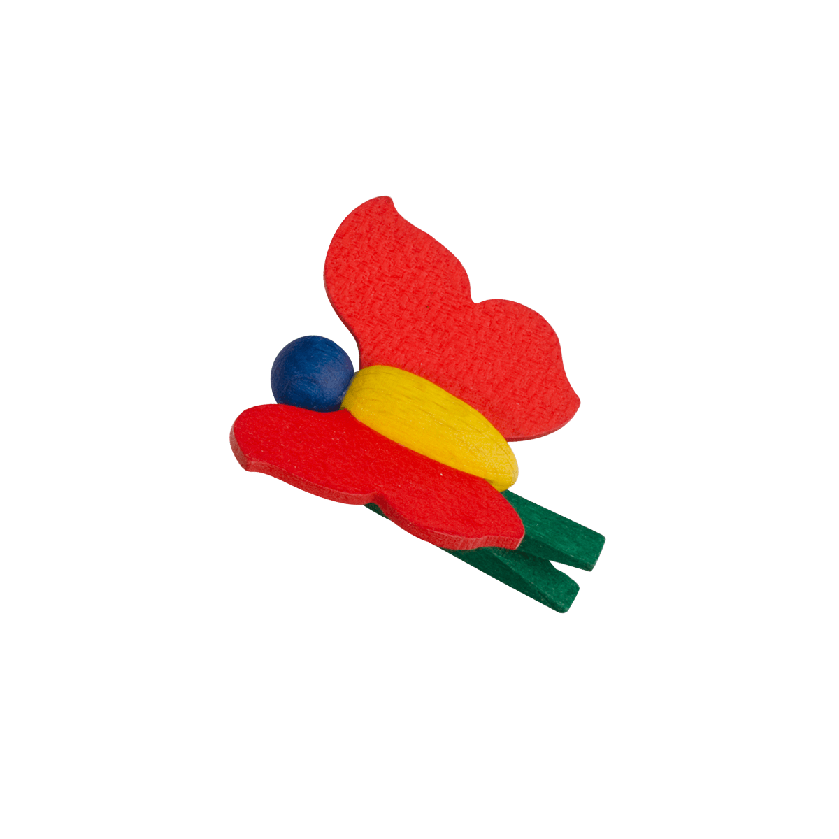 Kleiner Schmetterling mit Klammer - hellrot -