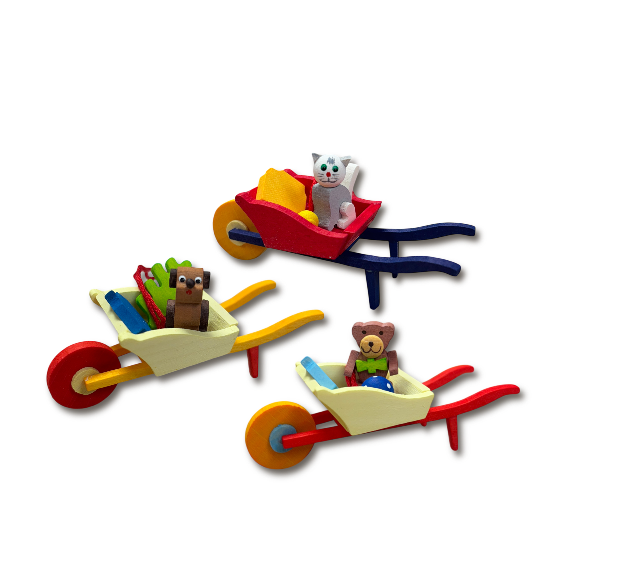 Baumanhänger Schubkarre mit Tieren