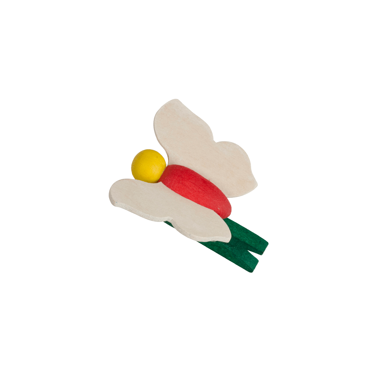 Kleiner Schmetterling mit Klammer - weiß -