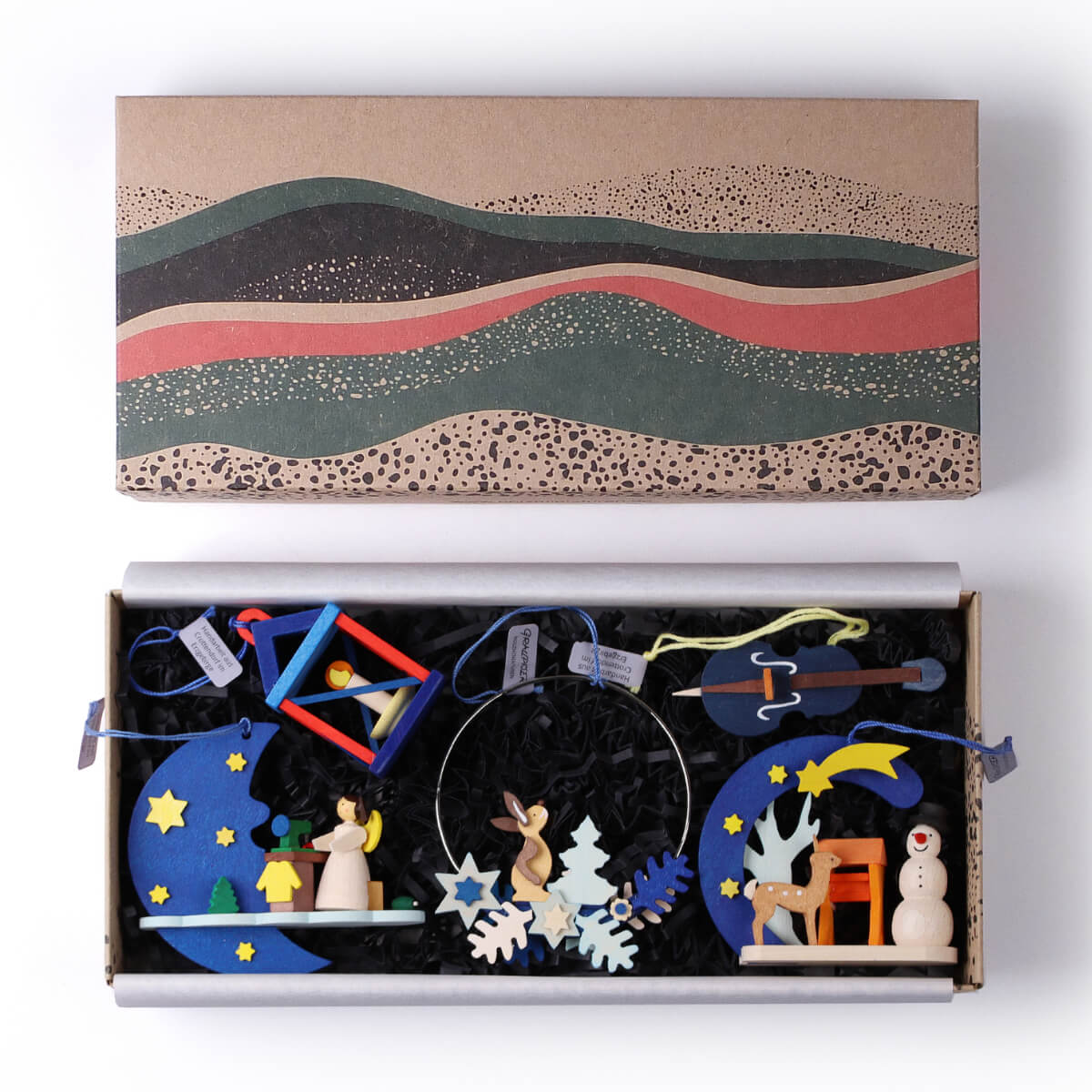 Geschenk-Set 'Blaue Weihnachten' Baumschmuck, 5-teilig