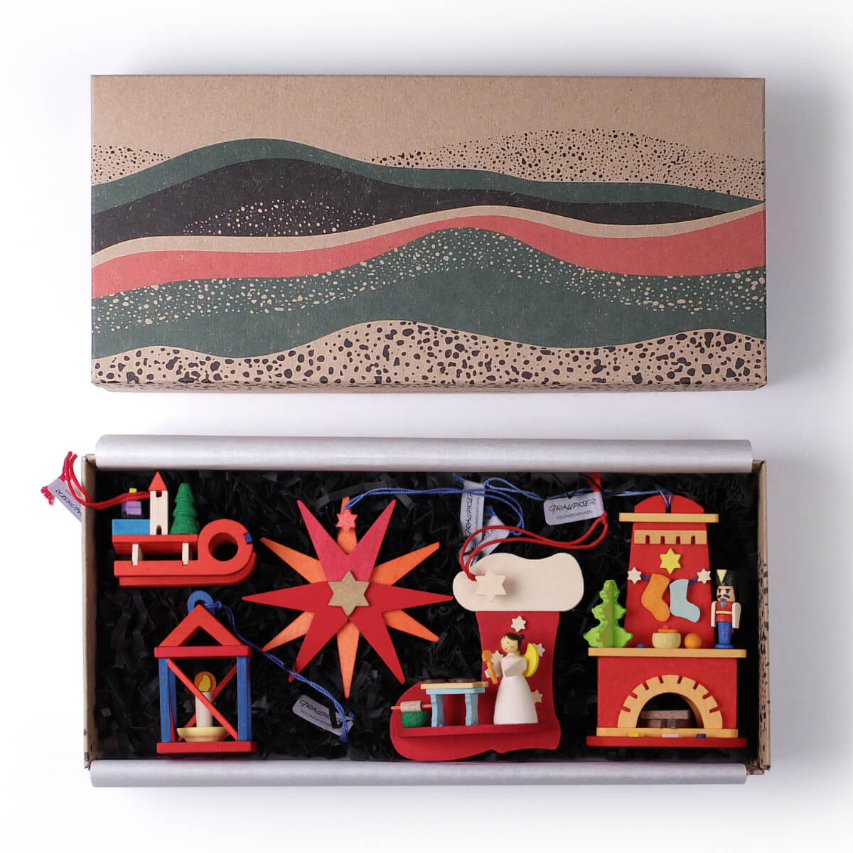 Geschenk-Set 'Rote Weihnachten' Baumschmuck, 5-teilig