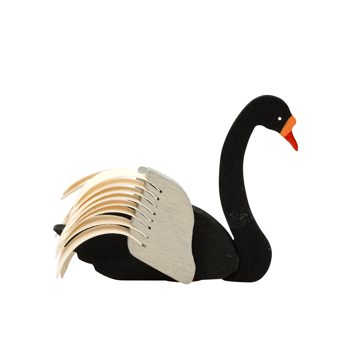 - SCHWARZ MIT WEIßER FIEDERUNG -