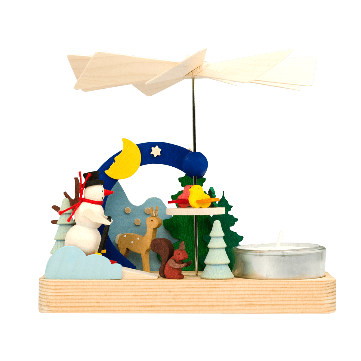 Pyramide 1 Teelicht Schneemann