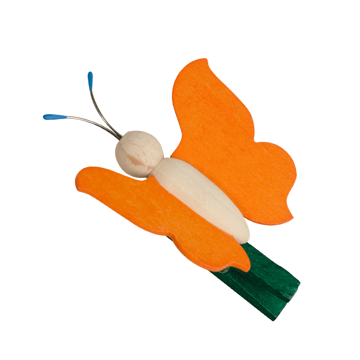 Großer Schmetterling mit Klammer - orange -