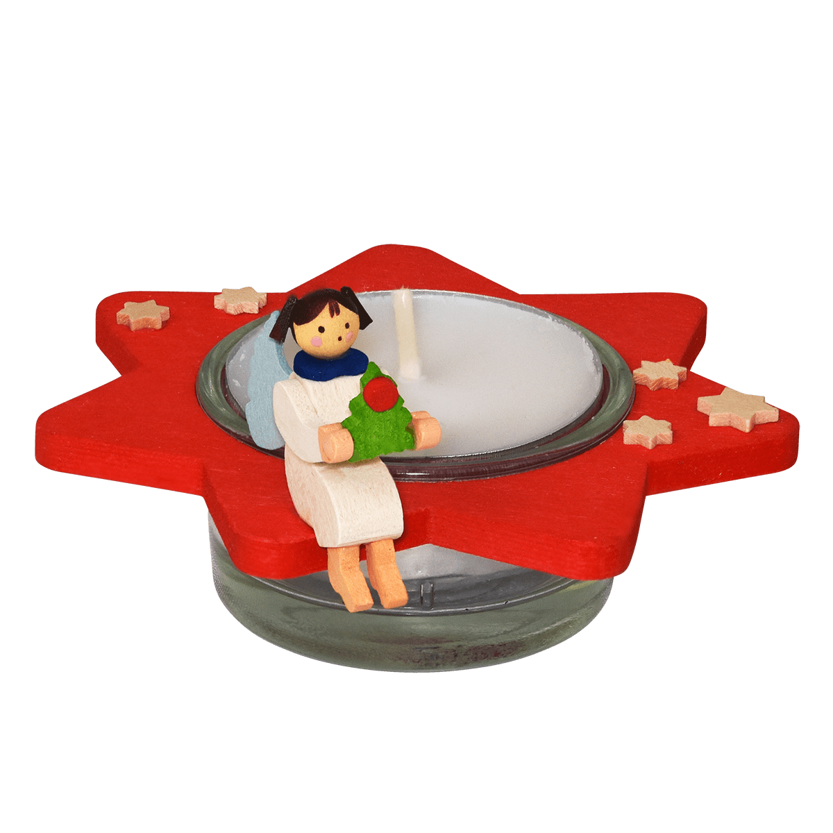 Teelichtstern mit Engel