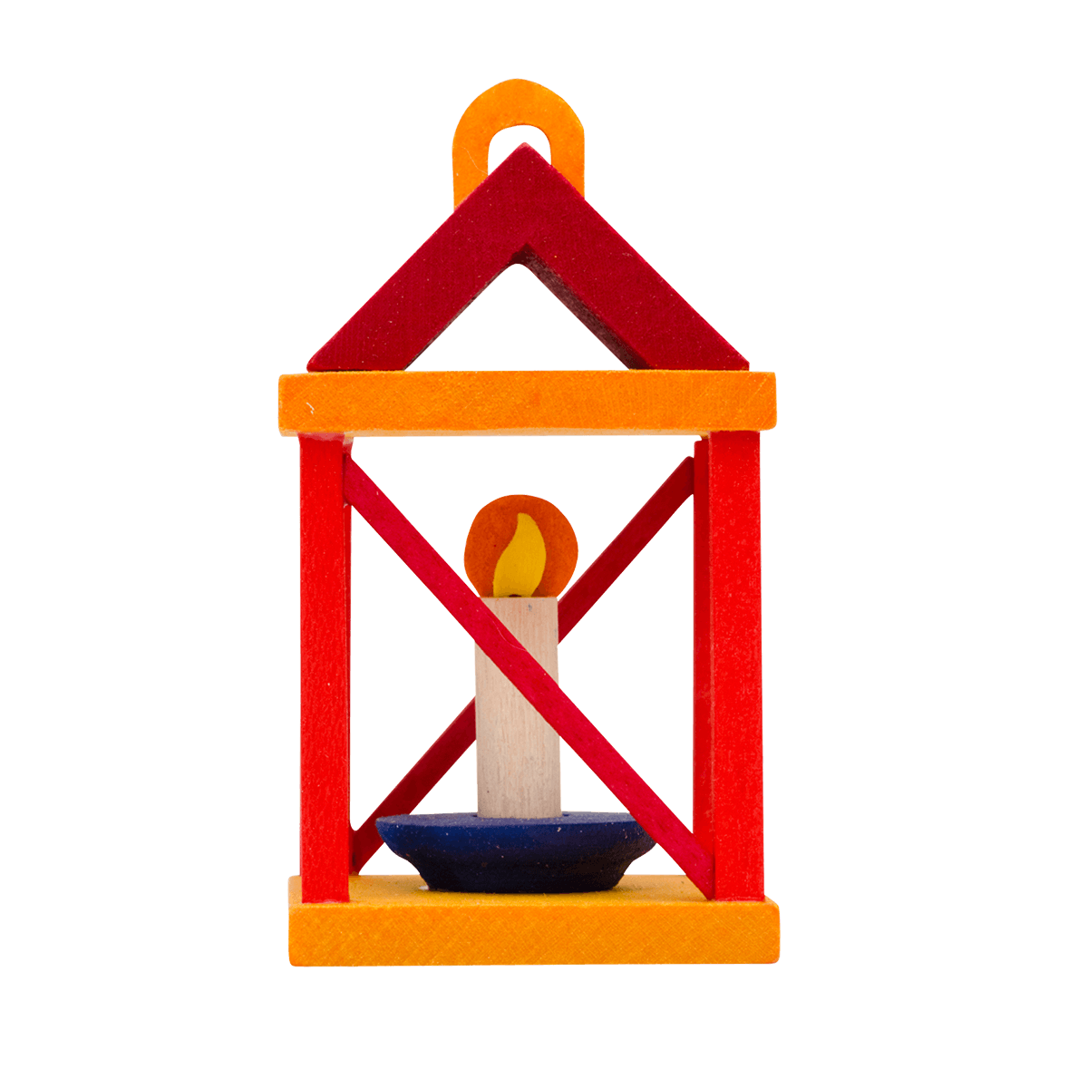 Laterne als Baumschmuck - orange -