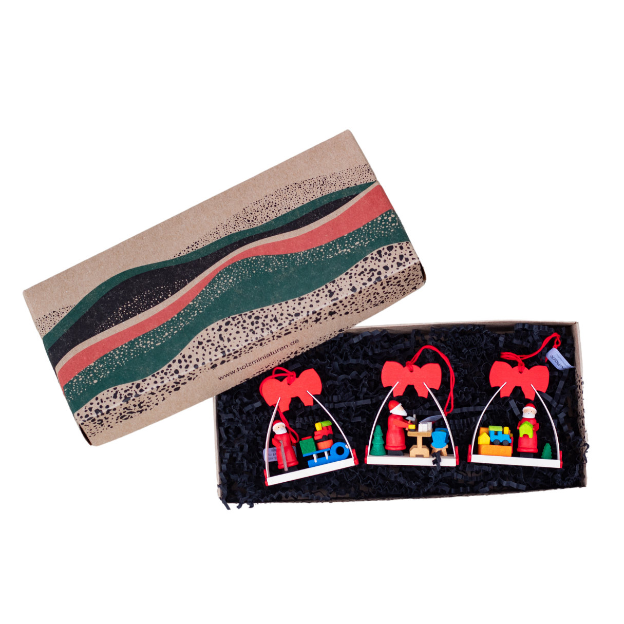 Geschenk-Set 'Weihnachten mit Schleife', 3-teilig