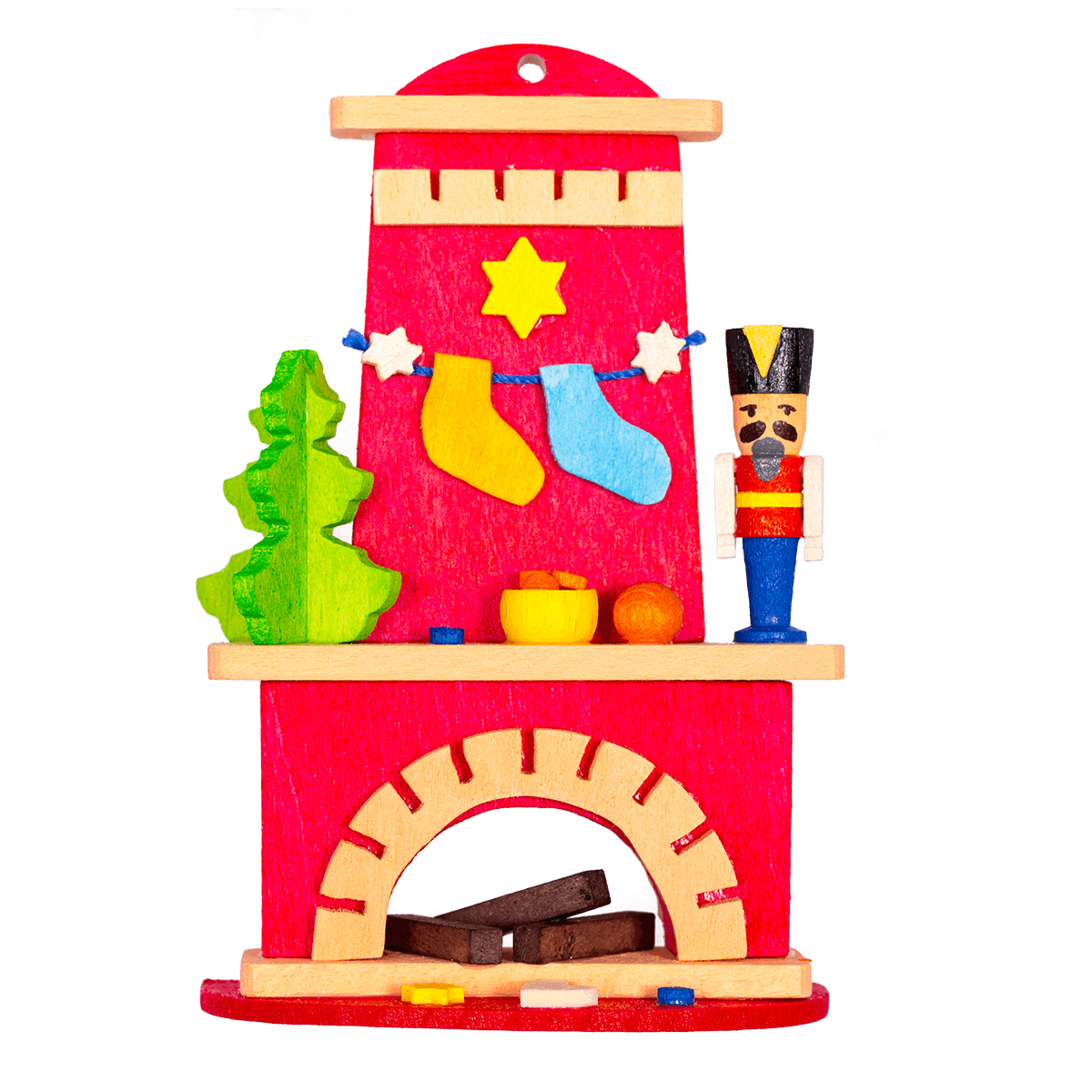 Großer Kamin als Baumschmuck