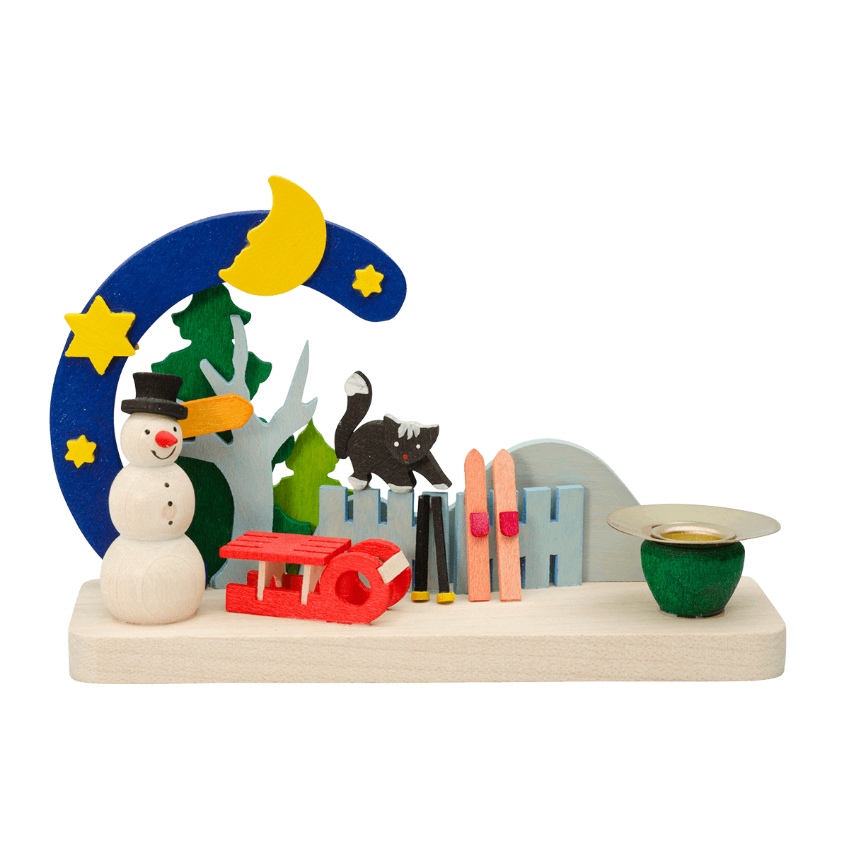 Leuchter Schneemann & Katze