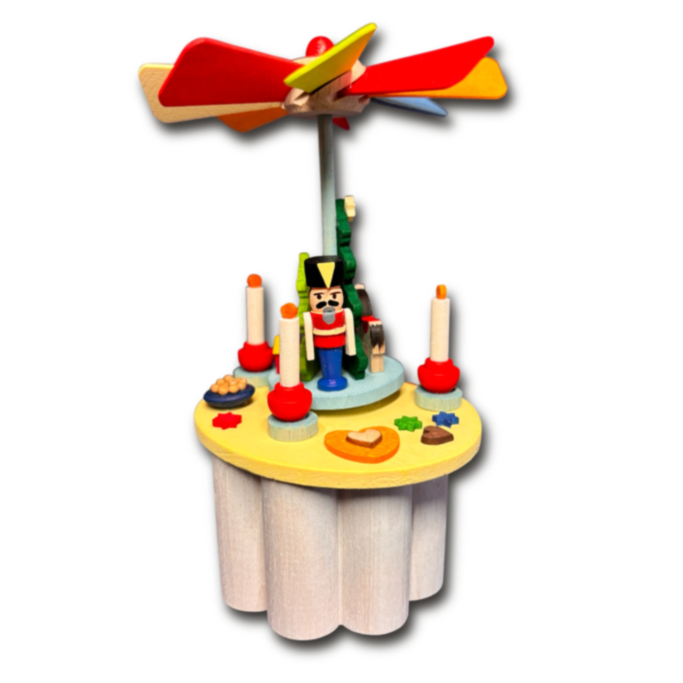 Kurbelspieldose Pyramide Nußknacker