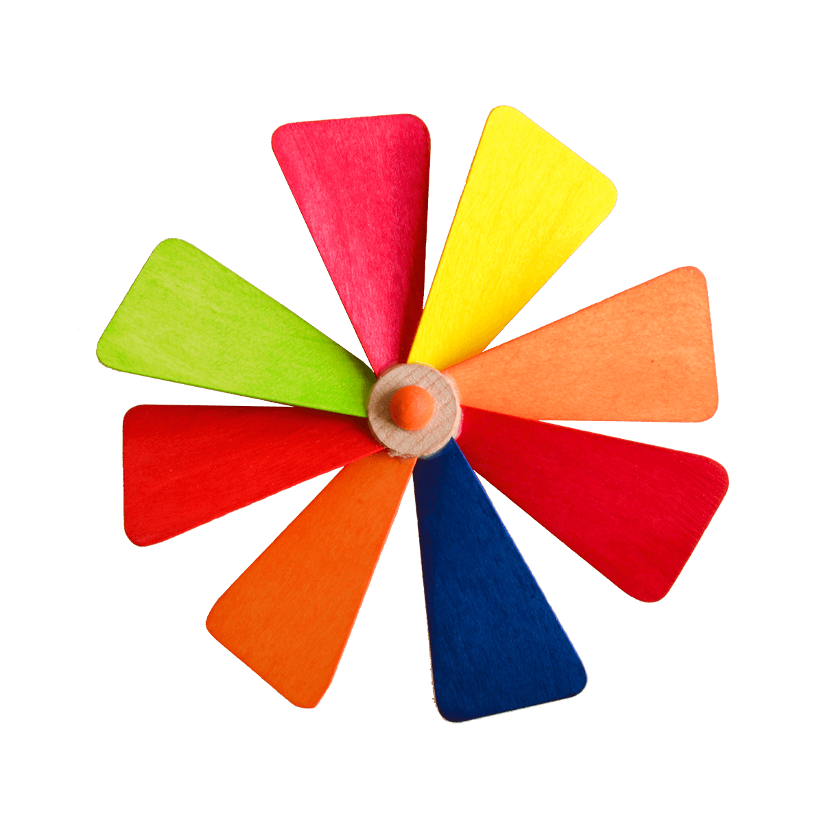 Kleines Flügelrad für Teelichtpyramiden -bunt-
