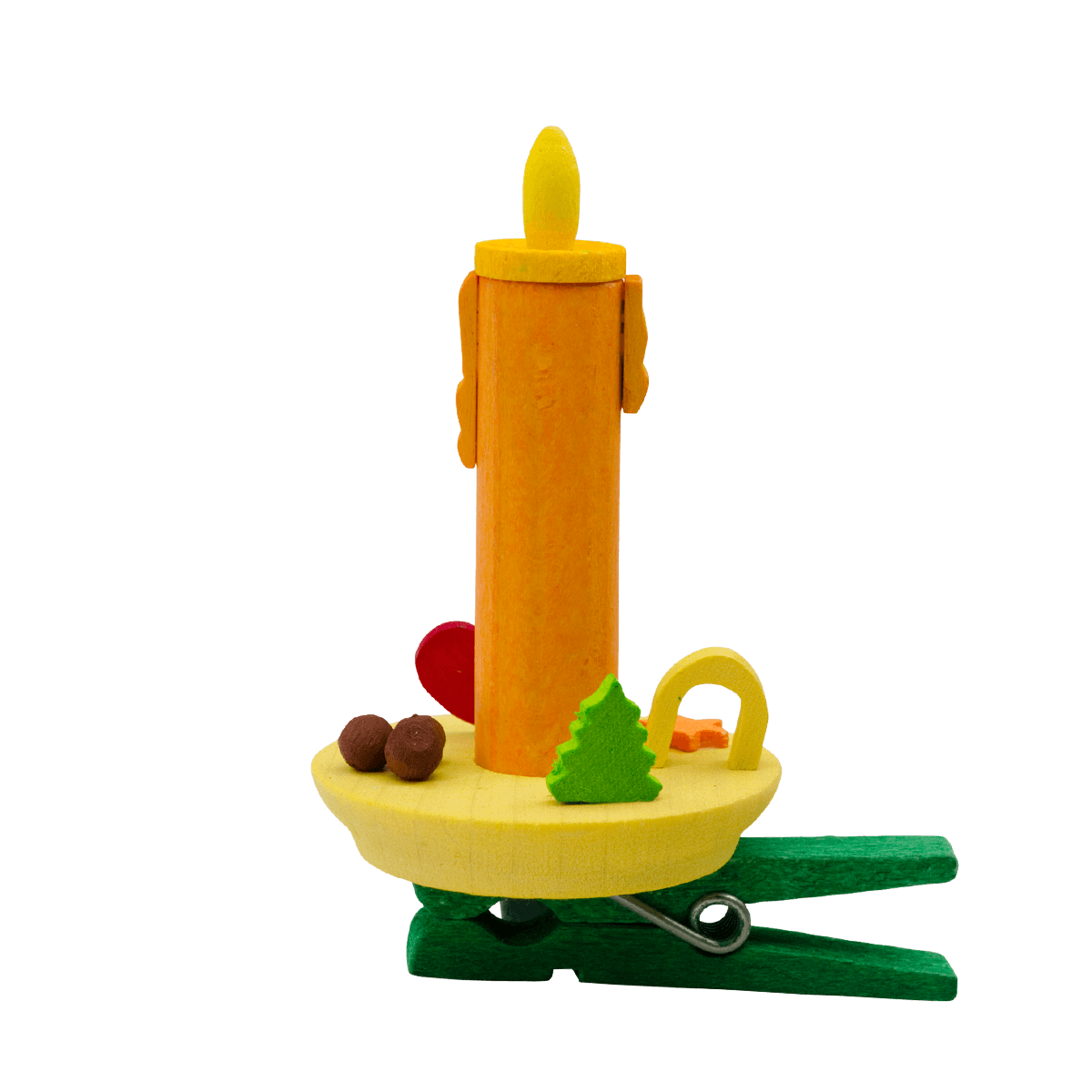 - ORANGE GROßE KERZE -