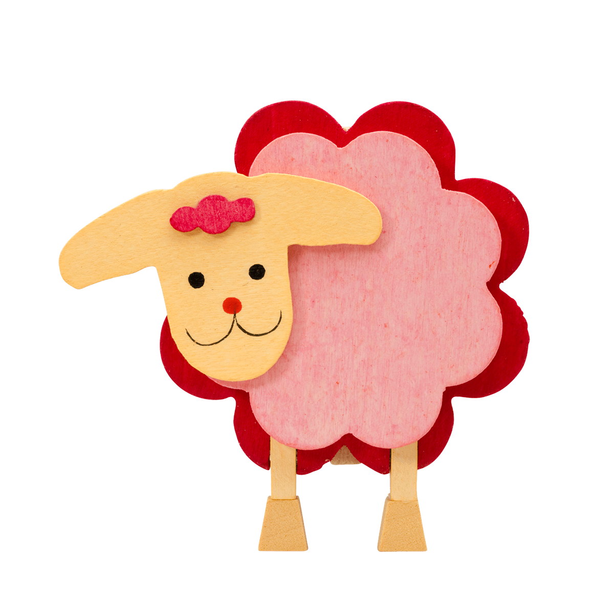 Schaf mit Klammer - rot -