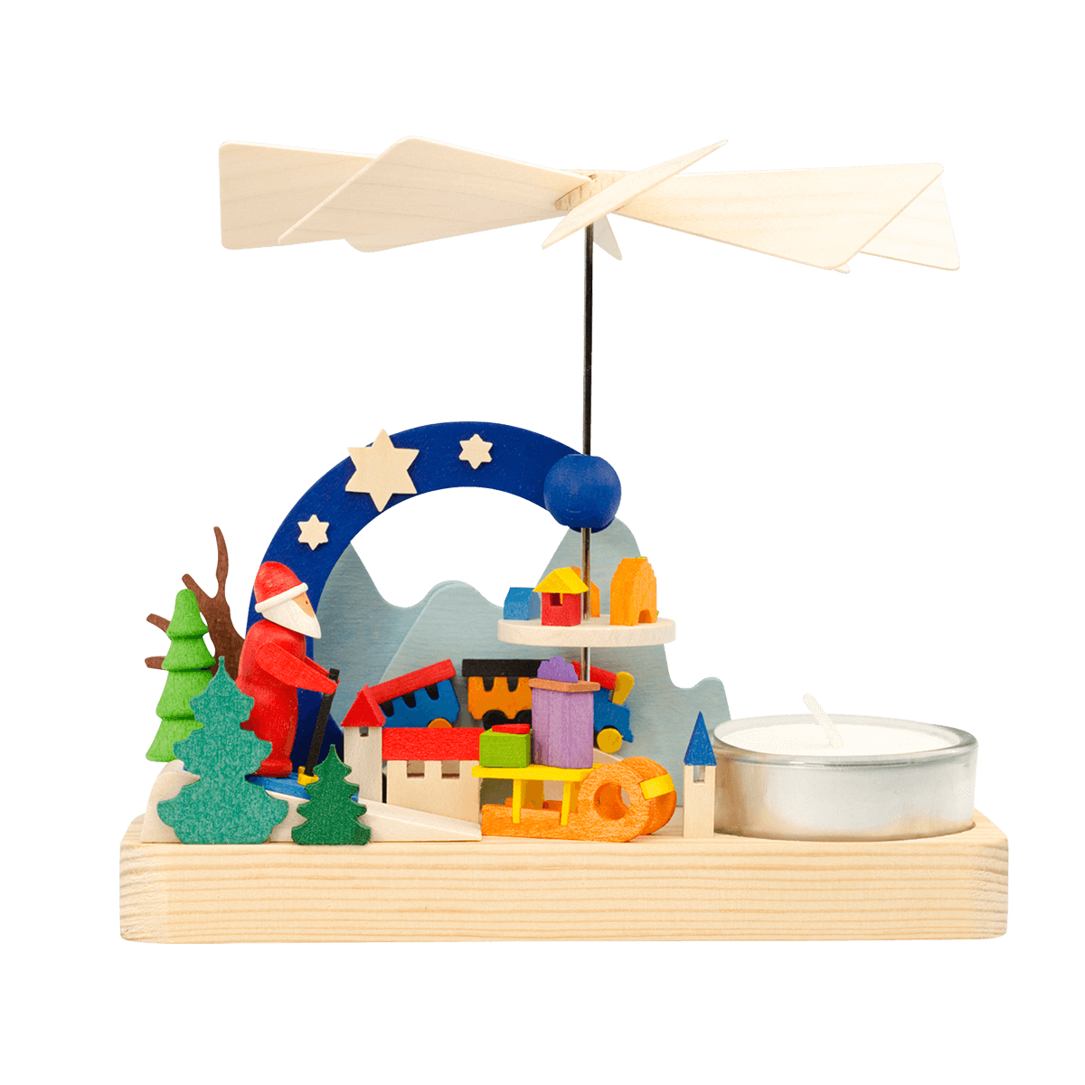 Pyramide 1 Teelicht Weihnachtsmann